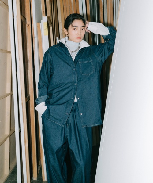 ☆デニム＆ダンガリー☆イージーパンツ セール】ダンガリーイージーパンツ（デニムパンツ）｜HANNE