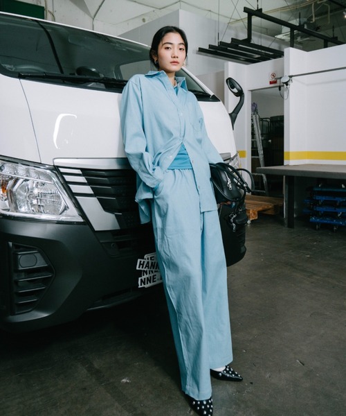 HANNE（アン）の「ダンガリーイージーパンツ（デニムパンツ・レディース・ネイビー/ブルー・SMALL/MEDIUM）」の21枚目の写真