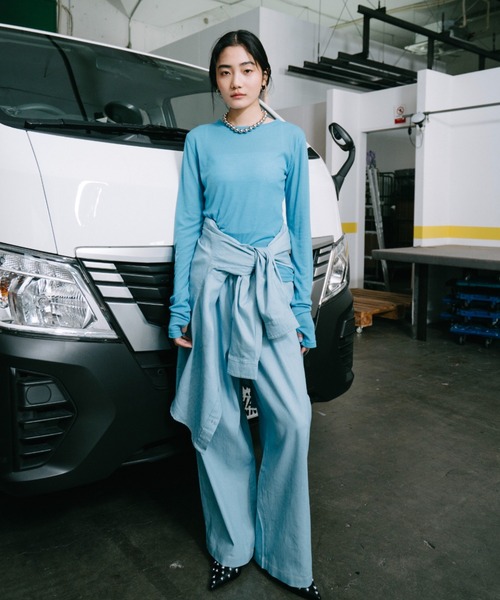 HANNE（アン）の「ダンガリーイージーパンツ（デニムパンツ・レディース・ネイビー/ブルー・SMALL/MEDIUM）」の20枚目の写真