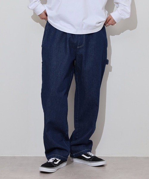 BIG MIKE(ビッグマイク)の「BIG MIKE Painter Denim Easy Pants ペインターデニムイージパンツ(その他パンツ・メンズ・ダークインディゴブルー/ストライプ/キナリ・L/XL/M)」の12枚目の写真