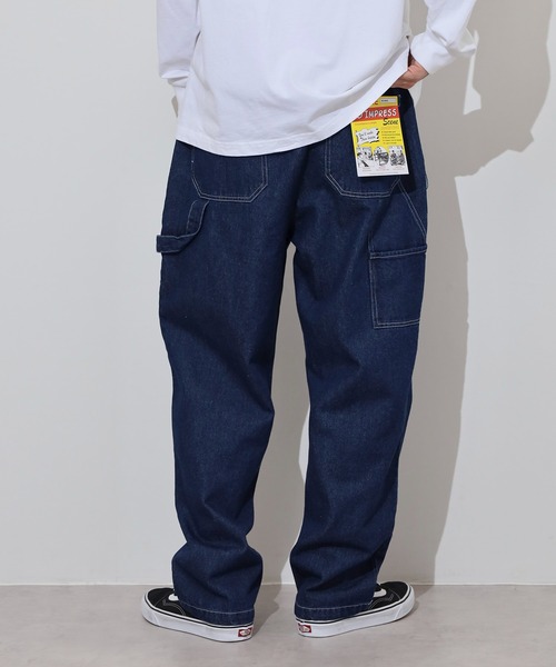 BIG MIKE(ビッグマイク)の「BIG MIKE Painter Denim Easy Pants ペインターデニムイージパンツ(その他パンツ・メンズ・ダークインディゴブルー/ストライプ/キナリ・L/XL/M)」の14枚目の写真