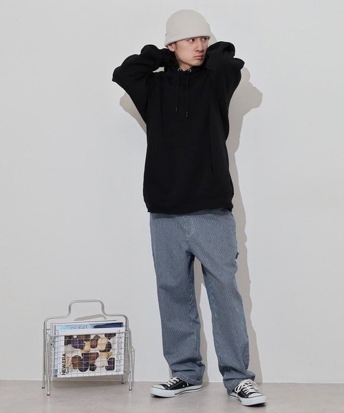 BIG MIKE(ビッグマイク)の「BIG MIKE Painter Denim Easy Pants ペインターデニムイージパンツ(その他パンツ・メンズ・ダークインディゴブルー/ストライプ/キナリ・L/XL/M)」の20枚目の写真