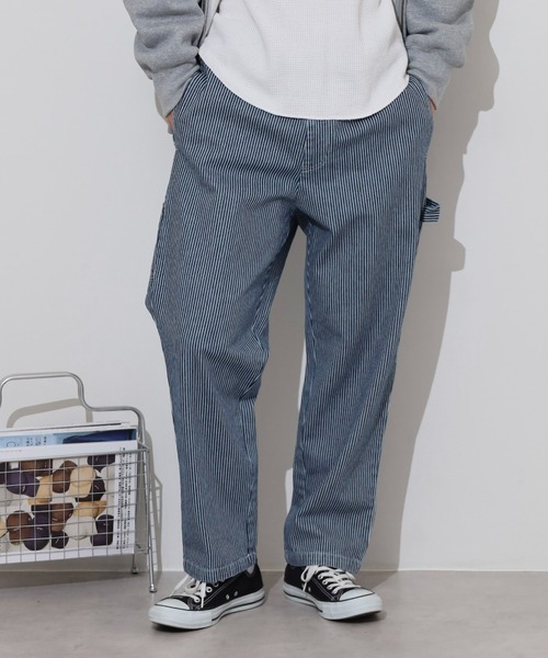 BIG MIKE(ビッグマイク)の「BIG MIKE Painter Denim Easy Pants ペインターデニムイージパンツ(その他パンツ・メンズ・ダークインディゴブルー/ストライプ/キナリ・L/XL/M)」の21枚目の写真