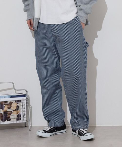 BIG MIKE(ビッグマイク)の「BIG MIKE Painter Denim Easy Pants ペインターデニムイージパンツ(その他パンツ・メンズ・ダークインディゴブルー/ストライプ/キナリ・L/XL/M)」の22枚目の写真
