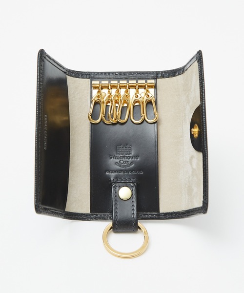 WHITE HOUSE COX（ホワイトハウスコックス）の「【WHITE HOUSE COX/ホワイトハウスコックス】S9692KEY CASE WITH RING / REGENT BRIDLE/キーケース/牛革【WEB限定】（キーケース/キーアクセサリー・メンズ・ブラック系その他/ブラック系その他2/ネイビー/イエロー・フリー）」の7枚目の写真