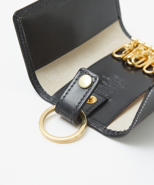 WHITE HOUSE COX（ホワイトハウスコックス）の「【WHITE HOUSE COX/ホワイトハウスコックス】S9692KEY CASE WITH RING / REGENT BRIDLE/キーケース/牛革【WEB限定】（キーケース/キーアクセサリー・メンズ・ブラック系その他/ブラック系その他2/ネイビー/イエロー・フリー）」の8枚目の写真