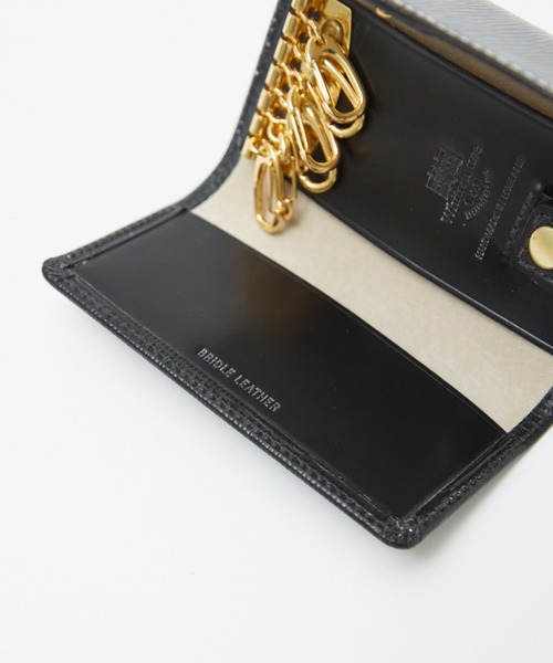 WHITE HOUSE COX（ホワイトハウスコックス）の「【WHITE HOUSE COX/ホワイトハウスコックス】S9692KEY CASE WITH RING / REGENT BRIDLE/キーケース/牛革【WEB限定】（キーケース/キーアクセサリー・メンズ・ブラック系その他/ブラック系その他2/ネイビー/イエロー・フリー）」の9枚目の写真