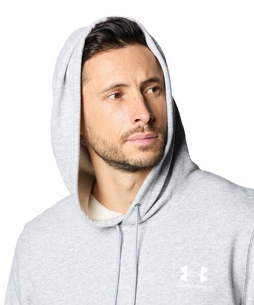 UNDER ARMOUR(アンダーアーマー)の「UAエッセンシャルテリー フーディー(トレーニング/メンズ)(スウェット・メンズ・グレー・M/L/XL/2XL/S/3XL)」の4枚目の写真