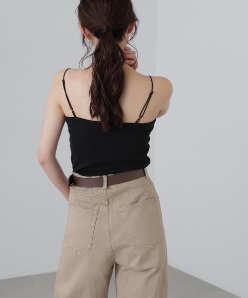 FREE'S MART(フリーズマート)の「◆カップ付きベアキャミソール(キャミソール・レディース・グレー/ブラック/ホワイト・FREE)」の6枚目の写真