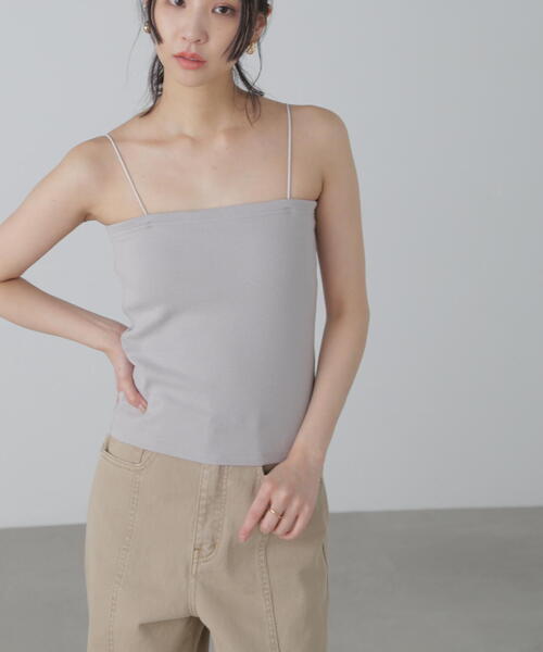 FREE'S MART(フリーズマート)の「◆カップ付きベアキャミソール(キャミソール・レディース・グレー/ブラック/ホワイト・FREE)」の10枚目の写真
