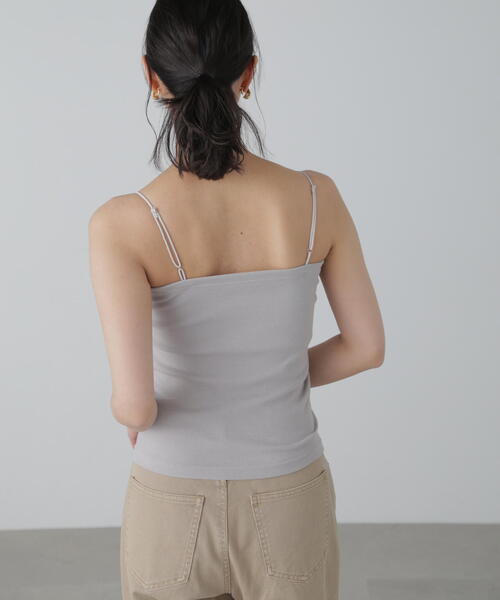 FREE'S MART(フリーズマート)の「◆カップ付きベアキャミソール(キャミソール・レディース・グレー/ブラック/ホワイト・FREE)」の12枚目の写真