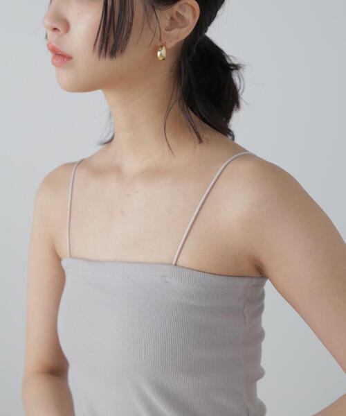 FREE'S MART(フリーズマート)の「◆カップ付きベアキャミソール(キャミソール・レディース・グレー/ブラック/ホワイト・FREE)」の13枚目の写真