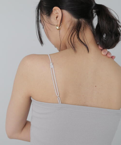 FREE'S MART(フリーズマート)の「◆カップ付きベアキャミソール(キャミソール・レディース・グレー/ブラック/ホワイト・FREE)」の14枚目の写真