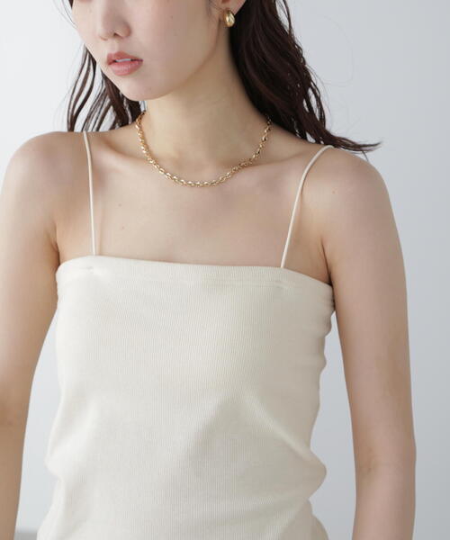 FREE'S MART(フリーズマート)の「◆カップ付きベアキャミソール(キャミソール・レディース・グレー/ブラック/ホワイト・FREE)」の22枚目の写真