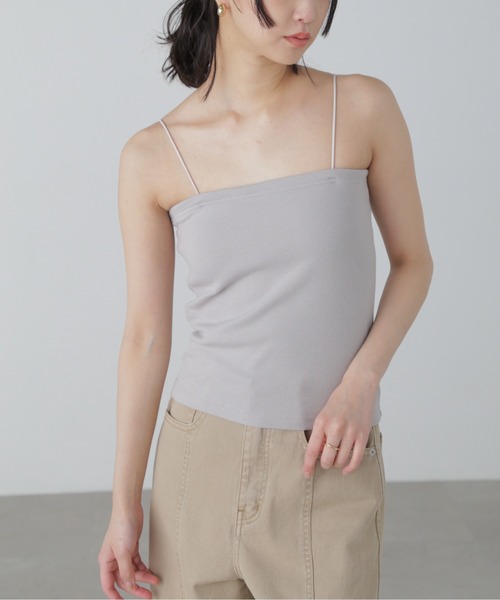 FREE'S MART(フリーズマート)の「◆カップ付きベアキャミソール(キャミソール・レディース・グレー/ブラック/ホワイト・FREE)」の3枚目の写真