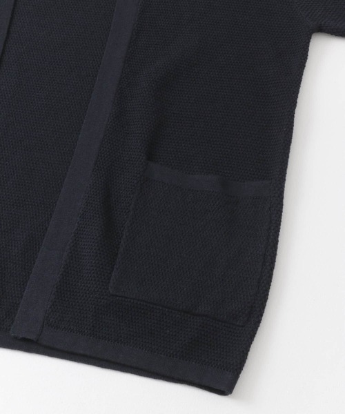 URBAN RESEARCH ROSSO MEN（アーバンリサーチロッソメン）の「変形カノコトッパーニットカーディガン（カーディガン/ボレロ・メンズ・ライトグレー/ネイビー/ブラック・LARGE/MEDIUM）」の4枚目の写真