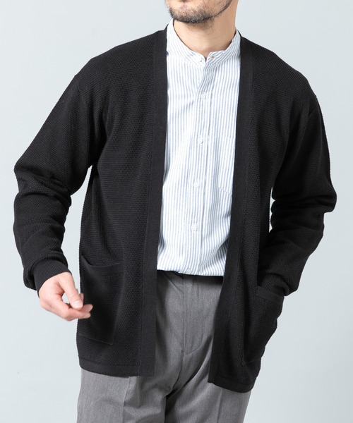 URBAN RESEARCH ROSSO MEN（アーバンリサーチロッソメン）の「変形カノコトッパーニットカーディガン（カーディガン/ボレロ・メンズ・ライトグレー/ネイビー/ブラック・LARGE/MEDIUM）」の11枚目の写真