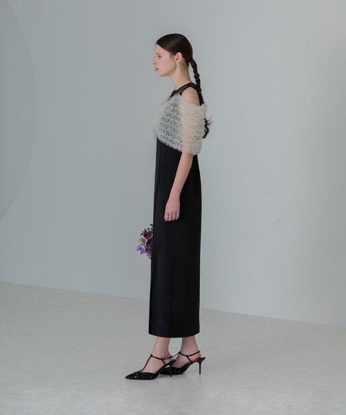 セール】【LEJA】チュールフリルビスチェIラインドレス