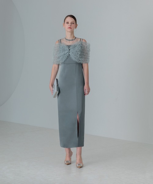 セール】【LEJA】チュールフリルビスチェIラインドレスワンピース2点