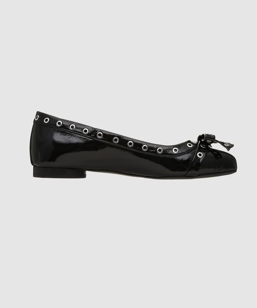 セール】Eyelets Bow Ballerina Naplack（バレエシューズ