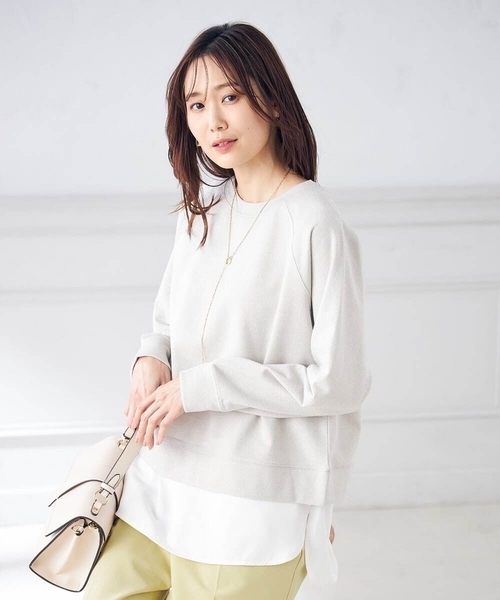 a.v.v（アーヴェヴェ）の「ラメ裏毛スウェット（スウェット・レディース・グレー/グレー系その他・36/40/38）」の3枚目の写真