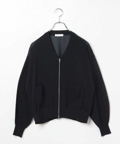 HEREIAM（ヘレイアム）の「【HEREIAM】バックドッキングカーディガン（カーディガン/ボレロ・レディース・オフホワイト/ブラック/レッド・FREE）」の18枚目の写真