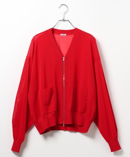 HEREIAM（ヘレイアム）の「【HEREIAM】バックドッキングカーディガン（カーディガン/ボレロ・レディース・オフホワイト/ブラック/レッド・FREE）」の19枚目の写真