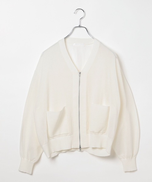 HEREIAM（ヘレイアム）の「【HEREIAM】バックドッキングカーディガン（カーディガン/ボレロ・レディース・オフホワイト/ブラック/レッド・FREE）」の20枚目の写真