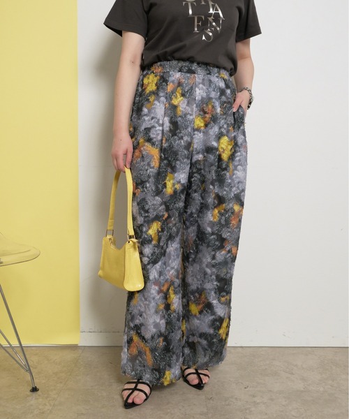 madameH ジャガード花柄パンツ 花柄ジャガードパンツMH46 madameH CLOSET オンラインショップ