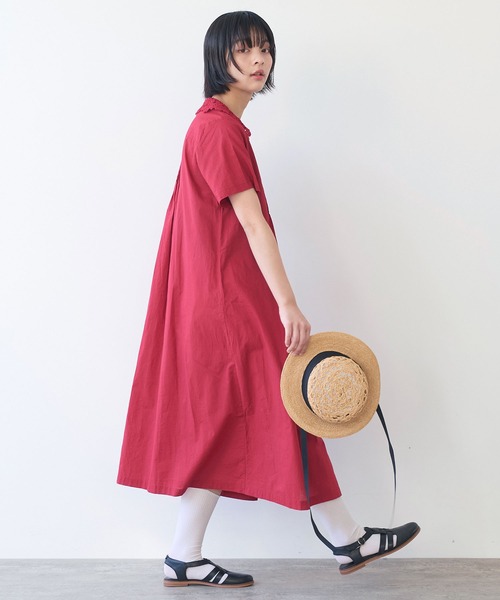 tulle 刺繍 丸衿ワンピース（ワンピース）｜bulle de savon