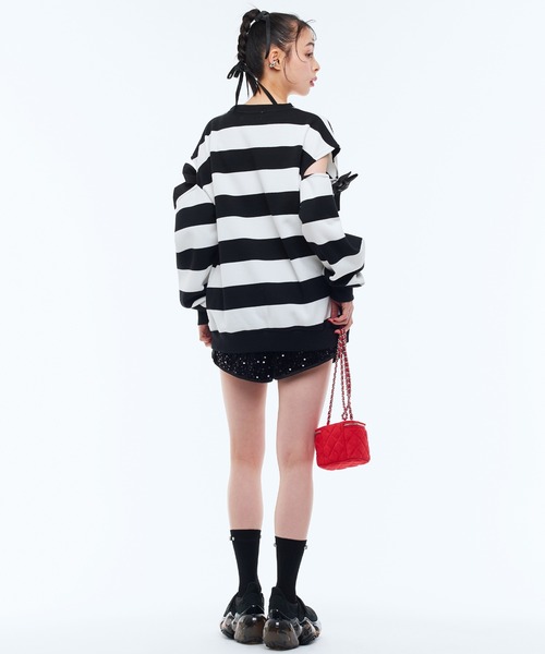 Narcissus(ナルシス)の「スパンコールベロアショートパンツ(その他パンツ・レディース・シルバー/ブラック・FREE)」の4枚目の写真