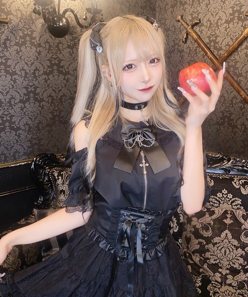 MA*RS(アメーバーマーズ)の「フリルコルセットベルト(ベルト・レディース・ブラック/ホワイト・FREE)」の13枚目の写真