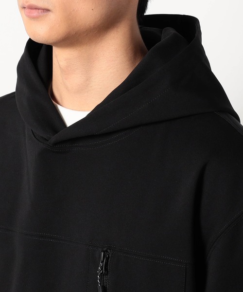 Grand PARK（グランドパーク）の「圧縮マイクロカノコ半袖パーカー（パーカー・メンズ・ネイビー/ホワイト/ブラック・MEDIUM/LARGE/X-LARGE）」の7枚目の写真