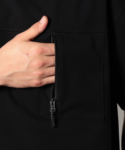 Grand PARK（グランドパーク）の「圧縮マイクロカノコ半袖パーカー（パーカー・メンズ・ネイビー/ホワイト/ブラック・MEDIUM/LARGE/X-LARGE）」の8枚目の写真