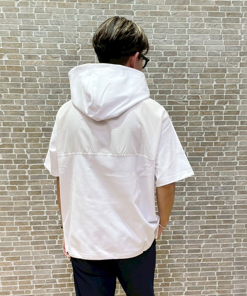 Grand PARK（グランドパーク）の「圧縮マイクロカノコ半袖パーカー（パーカー・メンズ・ネイビー/ホワイト/ブラック・MEDIUM/LARGE/X-LARGE）」の21枚目の写真