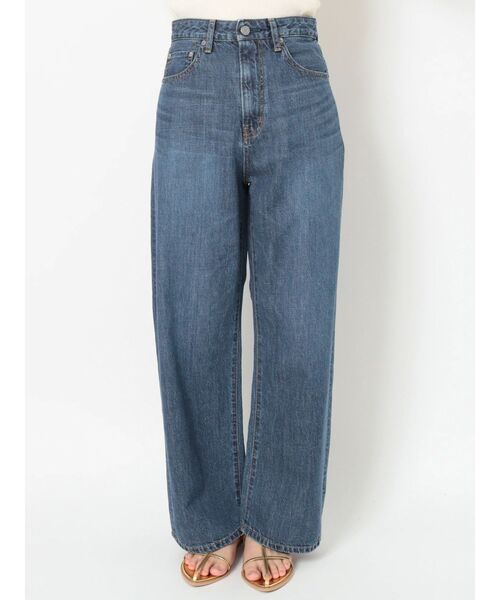 Ungrid(アングリッド)の「ハイウエストオーガニックコットンルーズデニム(デニムパンツ・レディース・ブルー・24inch/25inch/26inch)」の2枚目の写真