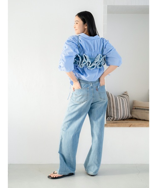 Ungrid(アングリッド)の「ハイウエストオーガニックコットンルーズデニム(デニムパンツ・レディース・ブルー・24inch/25inch/26inch)」の17枚目の写真