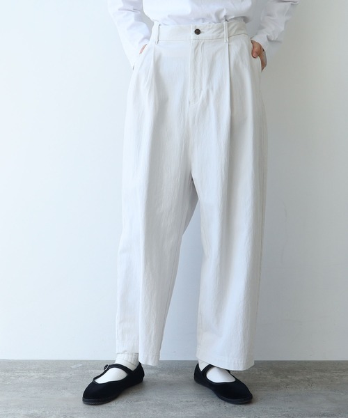 セール】60/2強撚コットン テーパードパンツ（その他パンツ