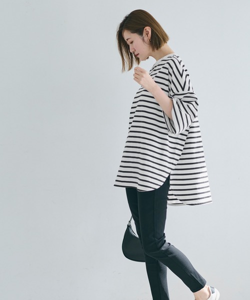 coca（coca）（コカ）の「OE天竺5分袖ビッグTシャツ（Tシャツ/カットソー・レディース・B/A・S/XL/M/L）」の7枚目の写真