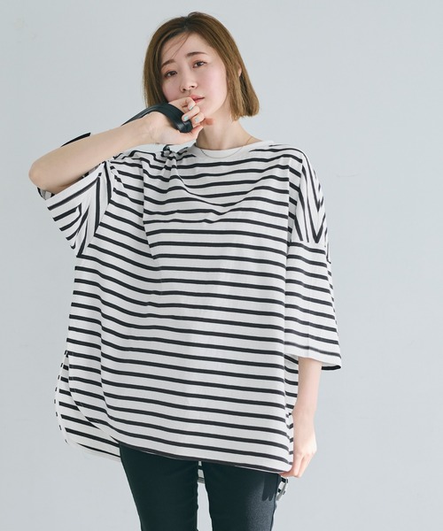 coca（coca）（コカ）の「OE天竺5分袖ビッグTシャツ（Tシャツ/カットソー・レディース・B/A・S/XL/M/L）」の8枚目の写真