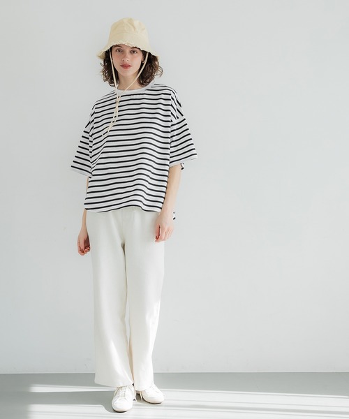 coca（coca）（コカ）の「OE天竺5分袖ビッグTシャツ（Tシャツ/カットソー・レディース・B/A・S/XL/M/L）」の9枚目の写真