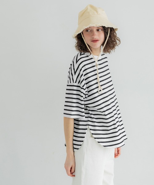 coca（coca）（コカ）の「OE天竺5分袖ビッグTシャツ（Tシャツ/カットソー・レディース・B/A・S/XL/M/L）」の10枚目の写真