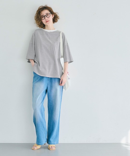 coca（coca）（コカ）の「OE天竺5分袖ビッグTシャツ（Tシャツ/カットソー・レディース・B/A・S/XL/M/L）」の12枚目の写真