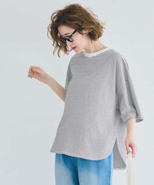 coca（coca）（コカ）の「OE天竺5分袖ビッグTシャツ（Tシャツ/カットソー・レディース・B/A・S/XL/M/L）」の13枚目の写真