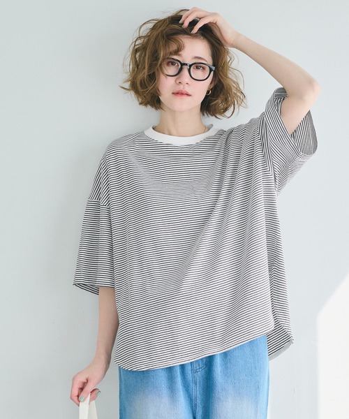 coca（coca）（コカ）の「OE天竺5分袖ビッグTシャツ（Tシャツ/カットソー・レディース・B/A・S/XL/M/L）」の15枚目の写真