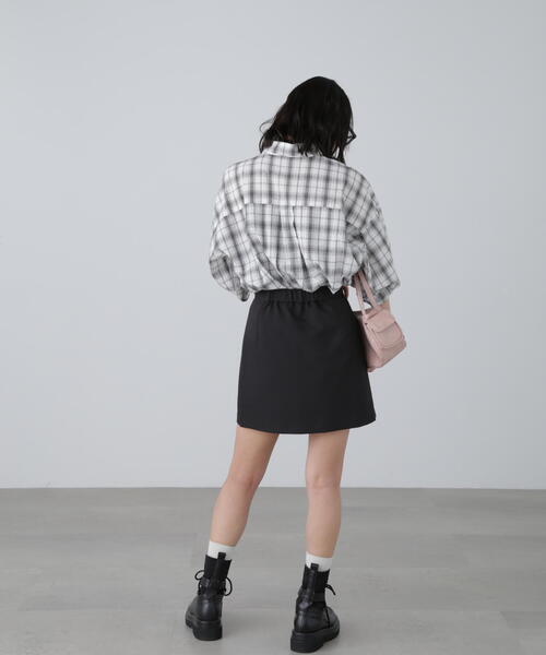 FREE'S MART(フリーズマート)の「◆インナーパンツ付きラップ風ミニスカート(スカート・レディース・ベージュ系その他/グレー/ブラック・SMALL/MEDIUM)」の12枚目の写真