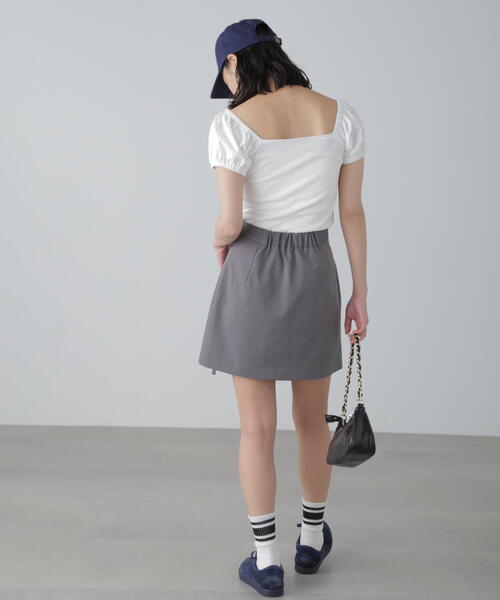 FREE'S MART(フリーズマート)の「◆インナーパンツ付きラップ風ミニスカート(スカート・レディース・ベージュ系その他/グレー/ブラック・SMALL/MEDIUM)」の22枚目の写真