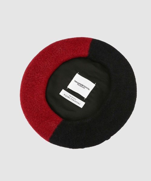 TAKAHIROMIYASHITATheSoloIst.（タカヒロミヤシタザソロイスト）の「two-tone beret.（ハンチング/ベレー帽・メンズ・ブラック系その他/ブラック×レッド/レッド系その他・M(58㎝)）」の5枚目の写真