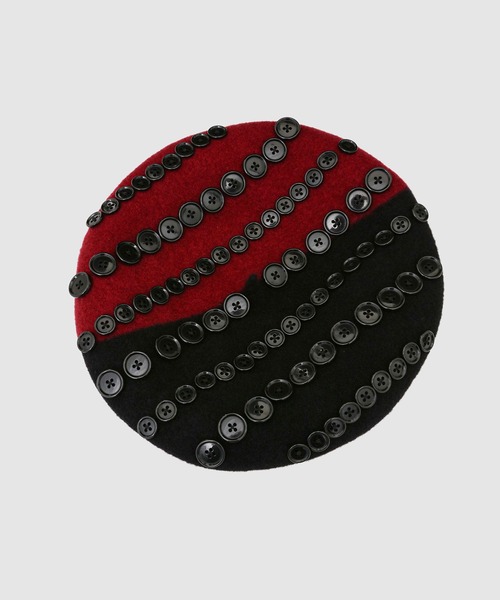 TAKAHIROMIYASHITATheSoloIst.（タカヒロミヤシタザソロイスト）の「two-tone beret.（ハンチング/ベレー帽・メンズ・ブラック系その他/ブラック×レッド/レッド系その他・M(58㎝)）」の10枚目の写真
