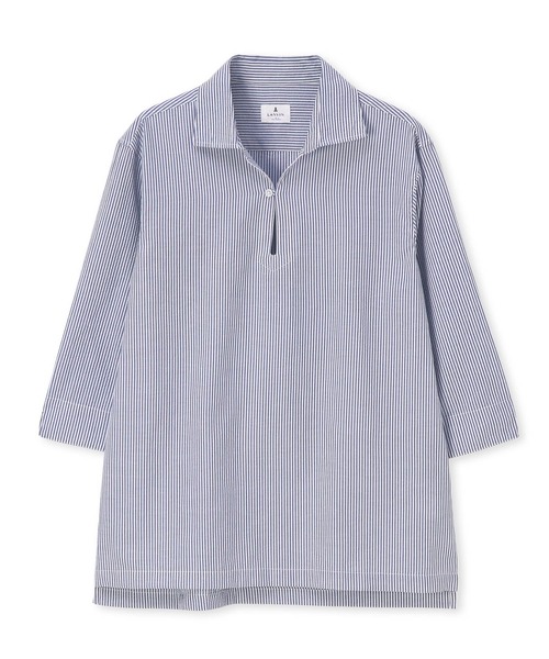LANVIN en Bleu（ランバンオンブルー）の「シアサッカー素材 7分袖 スキッパーシャツ（シャツ/ブラウス・メンズ・ブルー/ブラック・46/48/50/52）」の10枚目の写真
